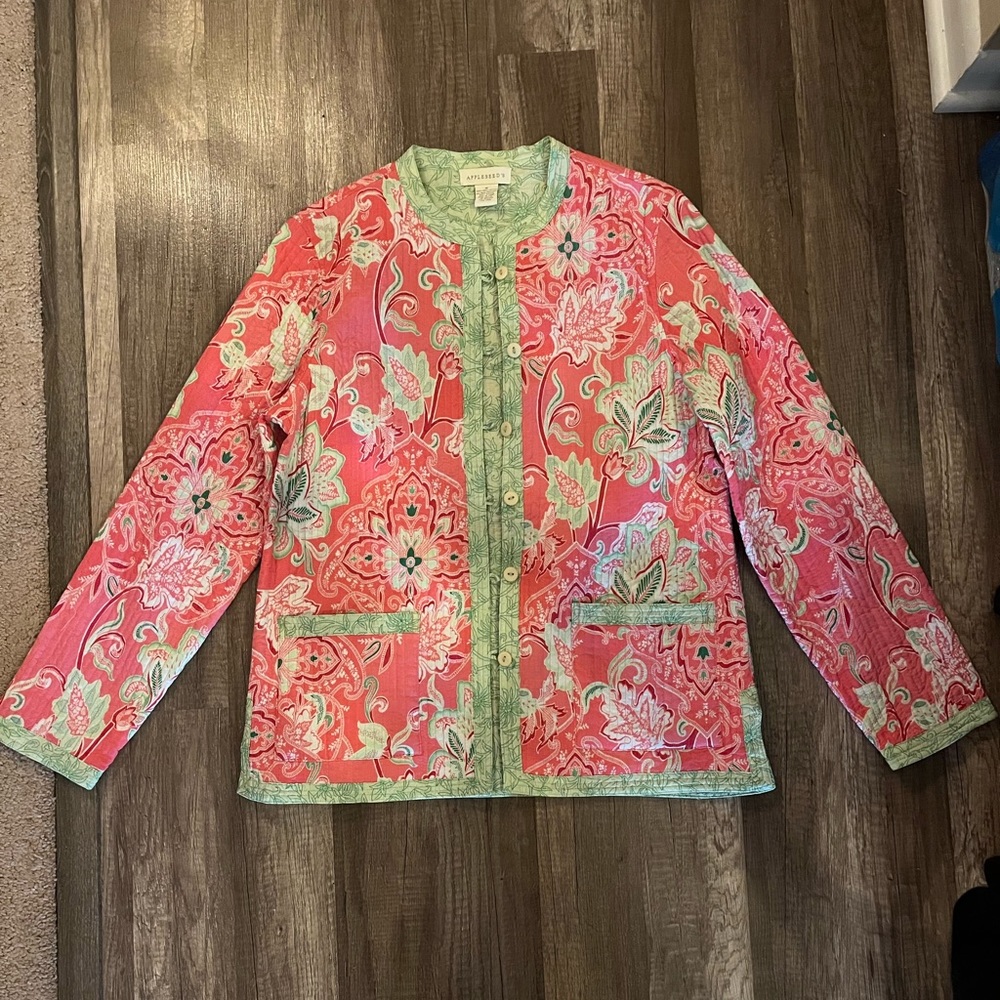 Appleseeds petite 100% cotton reversible jacket